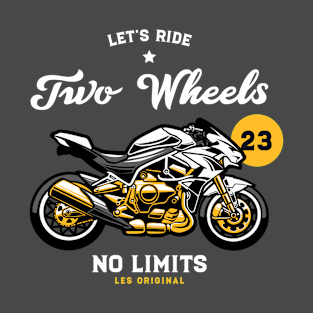 Two Wheels No Limits Motorcycle T-Shirt