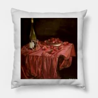 Wine and Strawberries Pillow