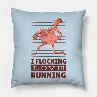 Flamingo Running Pillow