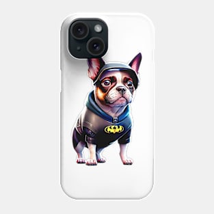 Super Frenchie: Black Superhero Suit Version 2 Phone Case