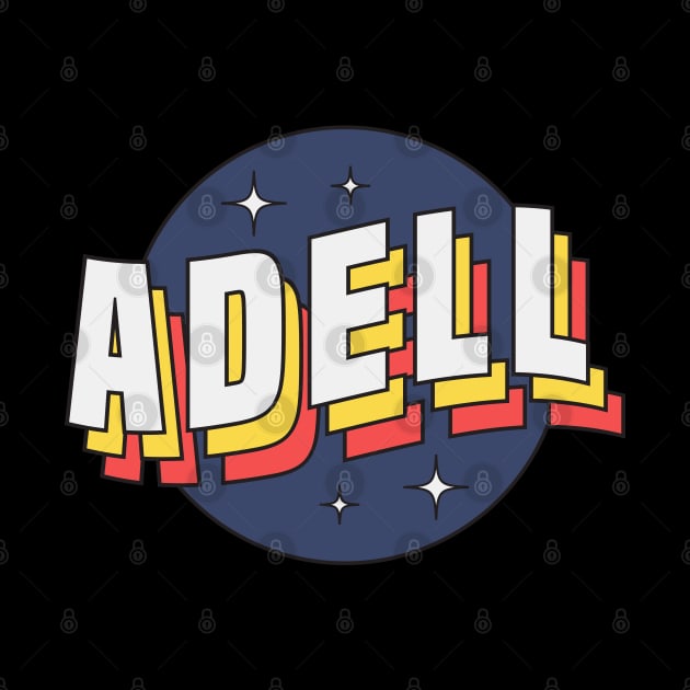 Adell - Colorful Layered Retro Letters by Mandegraph