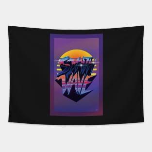 "Synthwave" Outrun Style Poster Tapestry