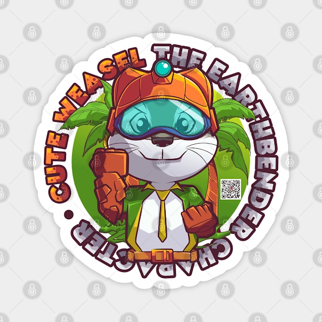 Cute weasel the Earthbender Magnet by Alsiqcreativeart