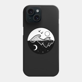 Moon and Earth Circle Phone Case