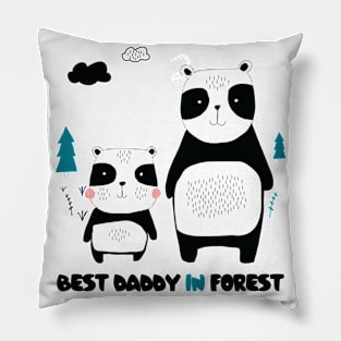 Best Daddy In Forest Panda Edition Pillow