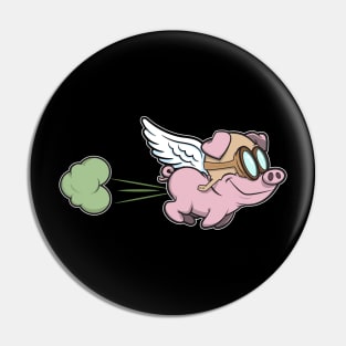 Flying Farting Piggy Pin