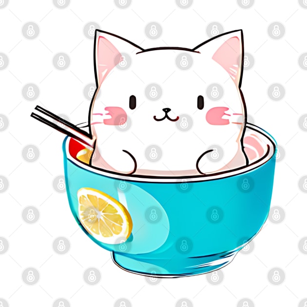 Cute Cat in a bowl by FusRohDuh
