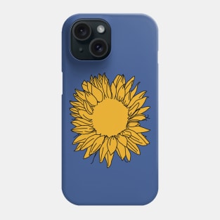 Yellow Sunflower Drawing Phone Case