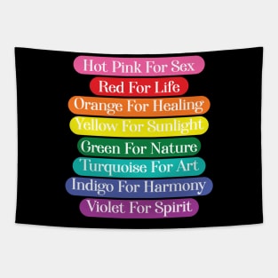 Pride Flag Color Meaning Tapestry