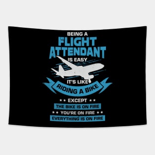 Funny Cabin Flight Attendant Steward Gift Tapestry