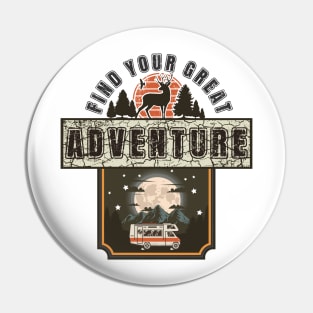 Find your great adventure, Camping RV vintage, Camping partners for life,  Retro RV camping Pin