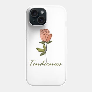 Tenderness one line flower, inspirational meanings Phone Case