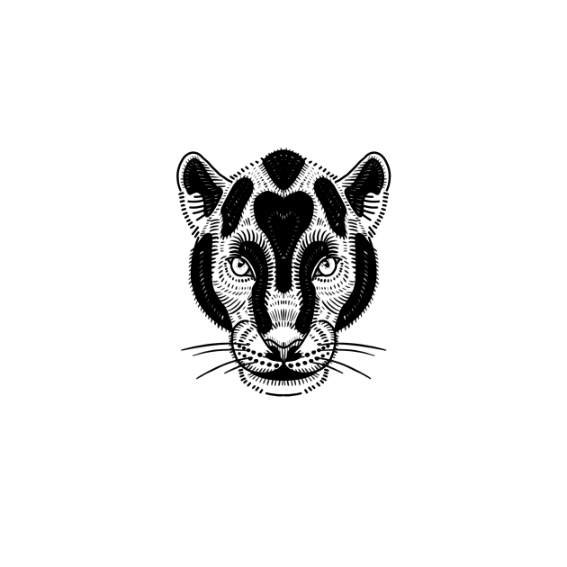 Black Leopard blackwork flash design by VEROfojt