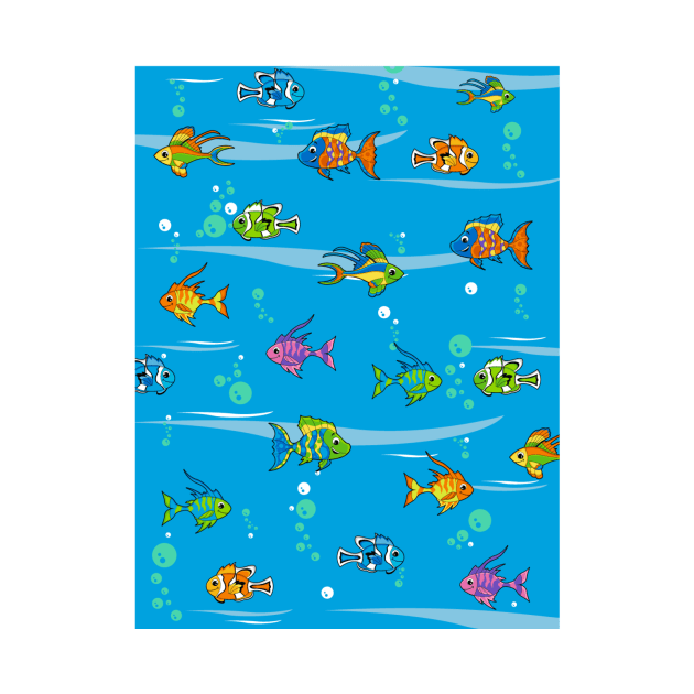 Tropical Fish Pattern by markmurphycreative