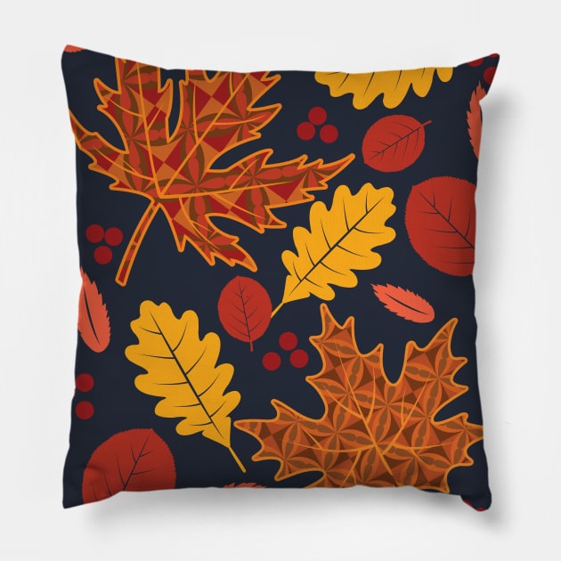Fall leaves Pillow by Nice Surprise