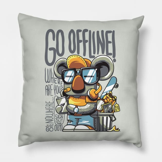 Go Offline Pillow by anggatantama