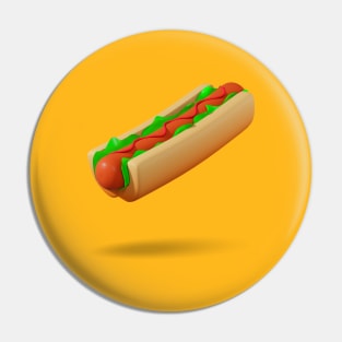 3D Hot Dog Pin