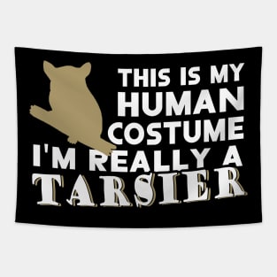 human costume tarsier cute tarsier monkey Tapestry