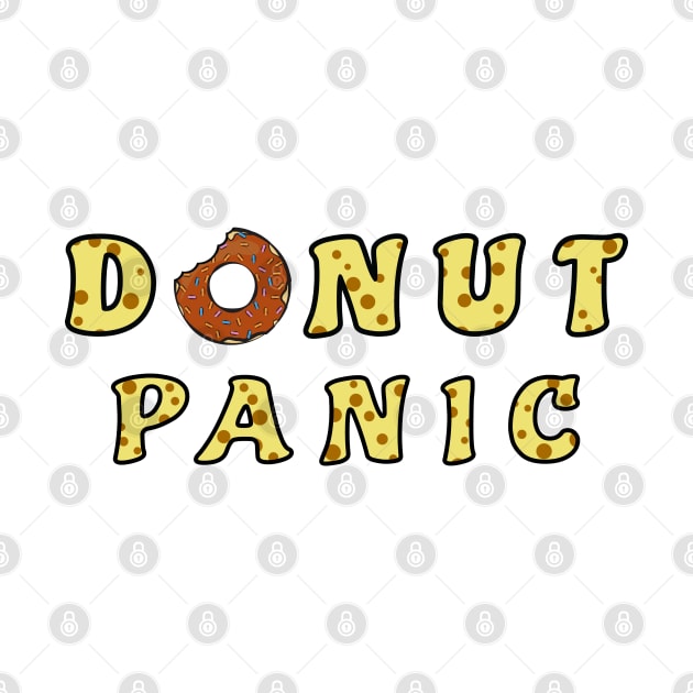 Donut Panic - Funny Donut Pun by DesignWood Atelier