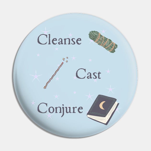 Cleanse Cast Conjure Pin by AlphabetArmy