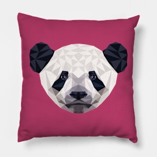 Panda Low Poly Art Pillow