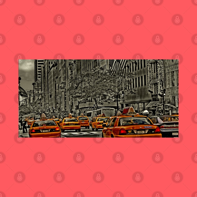 Yellow Cabs flow on 5th Ave by jalfc46