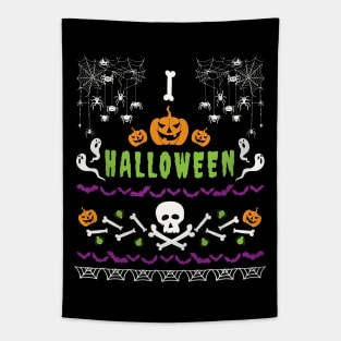 I Love Halloween Sweater Tapestry