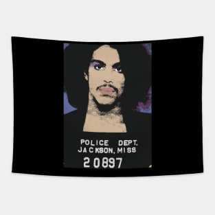 Prince in Mugshot Comic Art Tapestry