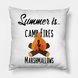 Summer Is Camp Fires & Marshmallows - S’mores Pillow