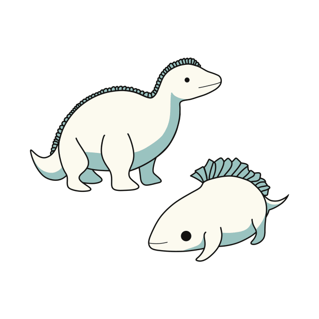 Simple Cute Baby Alien Dinosaurs by TotoBeibee