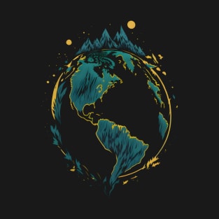 Minimalist Nature Earth Planet T-Shirt