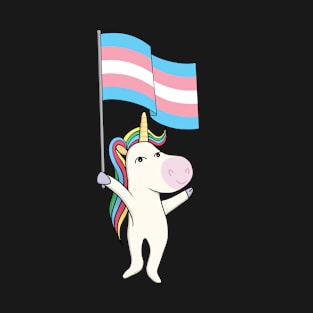 Transgender Trans LGBT Unicorn Pride Flag Gay Nonbinary Pronouns T-Shirt