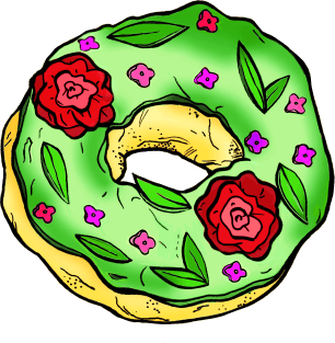 Rose Garden Donut Magnet