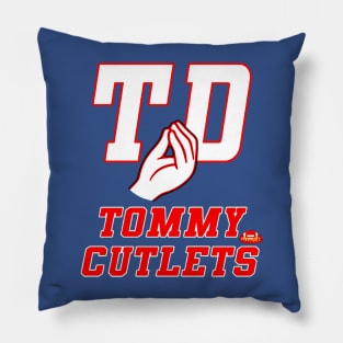 cutlets tommy devito blue Pillow