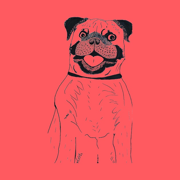 Portrait Pug by Soundtrack Alley