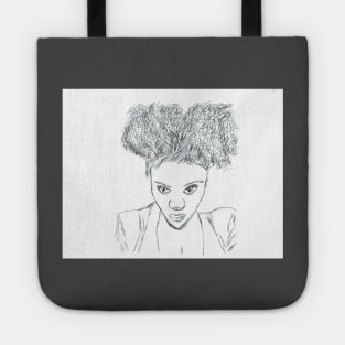 CurlyGirl Kinky Natural Hair Afro Puff Drawing T Shirt Tote