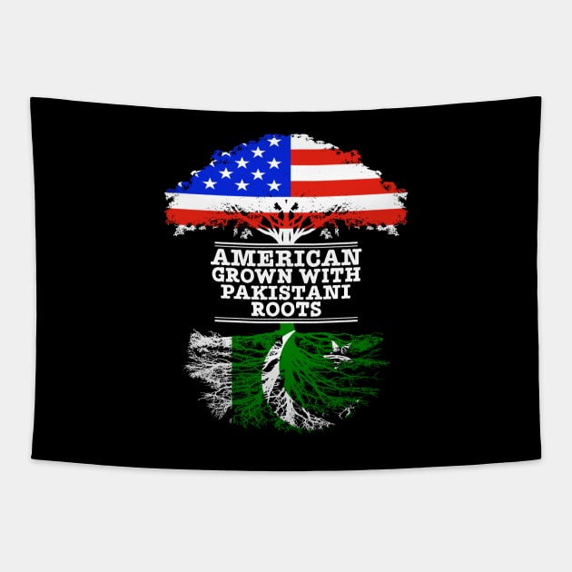 American Grown With Pakistani Roots - Gift for Pakistani With Roots From Pakistan Tapestry by Country Flags