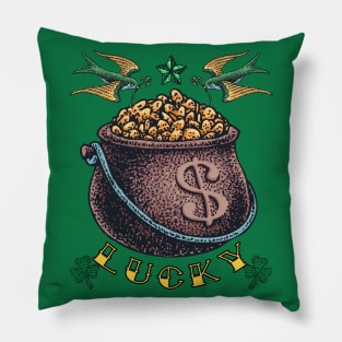 Lucky Pot Of Gold Pillow