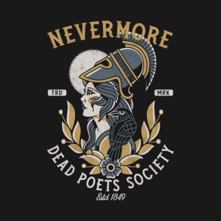 Nevermore Dead Poets Society - Vintage Distressed Traditional Tattoo T-Shirt