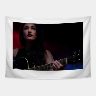 Guitar Lady Tapestry