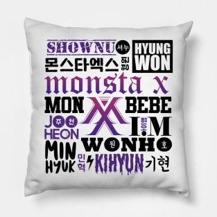 MONSTA X FONT COLLAGE Pillow