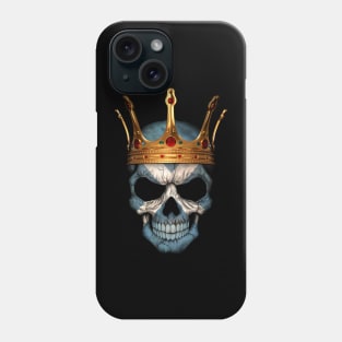 Scottish Flag Skull with Crown Phone Case