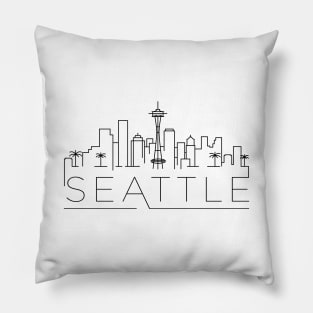 Seattle Minimal Skyline Pillow