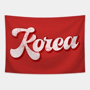 Korea / Asian Pride Vintage Typography Design Tapestry