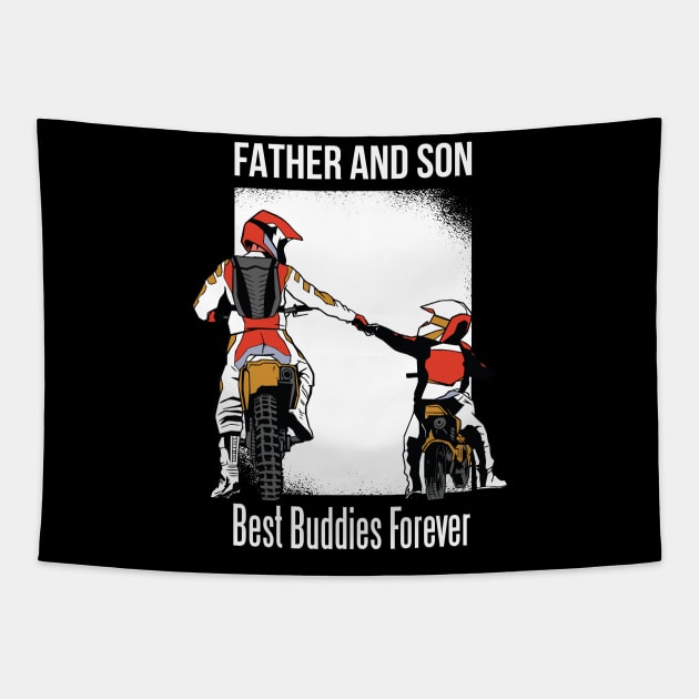 Father and Son, Best Buddies Forever Tapestry by ShirtsBarn