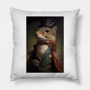 Lieutenant Chip - Classic Squirrel Portrait Pillow