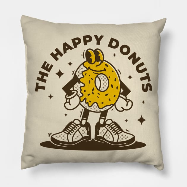 Happy donuts Pillow by adipra std