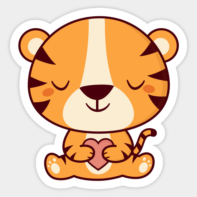 Kawaii Cute Tiger Tiger Sticker Teepublic
