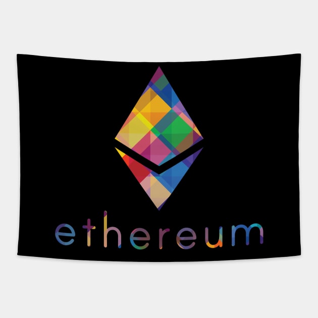 Ethereum Eth coin Crypto coin Cryptocurrency Tapestry by JayD World