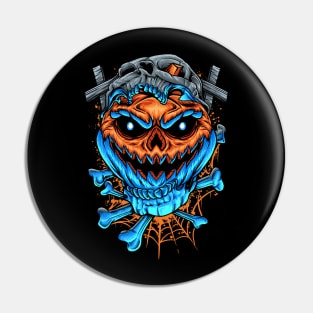 PUMPKIN SKULL HEAD Pin